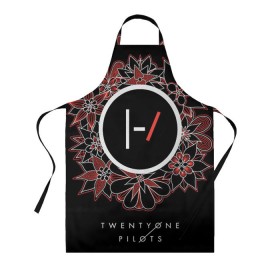 Фартук 3D с принтом Twenty one pilots в городе Новоалтайск, 100% полиэстер | общий размер — 65 х 85 см, ширина нагрудника — 26 см, горловина — 53 см, длина завязок — 54 см, общий обхват в поясе — 173 см. Принт на завязках и на горловине наносится с двух сторон, на основной части фартука — только с внешней стороны | rock | t.o.p. | top | twenty one pilots | рок