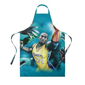 Фартук 3D с принтом Kobe Bryant в городе Новоалтайск, 100% полиэстер | общий размер — 65 х 85 см, ширина нагрудника — 26 см, горловина — 53 см, длина завязок — 54 см, общий обхват в поясе — 173 см. Принт на завязках и на горловине наносится с двух сторон, на основной части фартука — только с внешней стороны | kobe bryant | lakers | los angeles lakers | nba. | баскетбол | баскетболист | коби брайант | лайкерс | лос анджелес лейкерс | нба