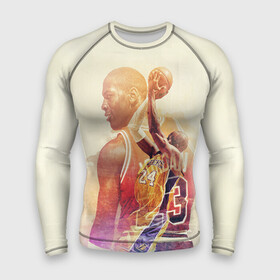 Мужской рашгард 3D с принтом Kobe Bryant в городе Новоалтайск,  |  | kobe bryant | lakers | los angeles lakers | nba. | баскетбол | баскетболист | коби брайант | лайкерс | лос анджелес лейкерс | нба
