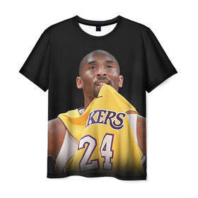 Мужская футболка 3D с принтом Kobe Bryant в городе Новоалтайск, 100% полиэфир | прямой крой, круглый вырез горловины, длина до линии бедер | Тематика изображения на принте: kobe bryant | lakers | los angeles lakers | nba. | баскетбол | баскетболист | коби брайант | лайкерс | лос анджелес лейкерс | нба