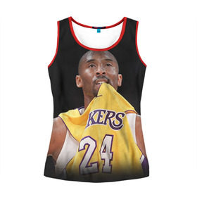 Женская майка 3D с принтом Kobe Bryant в городе Новоалтайск, 100% полиэстер | круглая горловина, прямой силуэт, длина до линии бедра | kobe bryant | lakers | los angeles lakers | nba. | баскетбол | баскетболист | коби брайант | лайкерс | лос анджелес лейкерс | нба