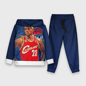 Детский костюм 3D (с толстовкой) с принтом LeBron James в городе Новоалтайск,  |  | cleveland cavaliers | lebron james | nba. | баскетбол | баскетболист | джеймс леброн | кливленд кавальерс | нба