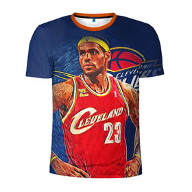Мужская футболка 3D спортивная с принтом LeBron James в городе Новоалтайск, 100% полиэстер с улучшенными характеристиками | приталенный силуэт, круглая горловина, широкие плечи, сужается к линии бедра | cleveland cavaliers | lebron james | nba. | баскетбол | баскетболист | джеймс леброн | кливленд кавальерс | нба