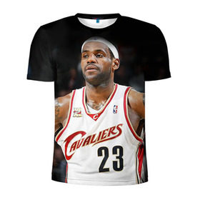 Мужская футболка 3D спортивная с принтом LeBron James в городе Новоалтайск, 100% полиэстер с улучшенными характеристиками | приталенный силуэт, круглая горловина, широкие плечи, сужается к линии бедра | cleveland cavaliers | lebron james | nba. | баскетбол | баскетболист | джеймс леброн | кливленд кавальерс | нба