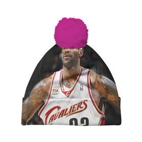 Шапка 3D c помпоном с принтом LeBron James в городе Новоалтайск, 100% полиэстер | универсальный размер, печать по всей поверхности изделия | cleveland cavaliers | lebron james | nba. | баскетбол | баскетболист | джеймс леброн | кливленд кавальерс | нба
