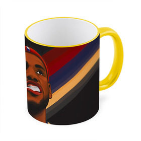 Кружка 3D с принтом LeBron James в городе Новоалтайск, керамика | ёмкость 330 мл | cleveland cavaliers | lebron james | nba. | баскетбол | баскетболист | джеймс леброн | кливленд кавальерс | нба
