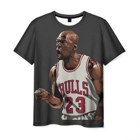 Мужская футболка 3D с принтом Michael Jordan в городе Новоалтайск, 100% полиэфир | прямой крой, круглый вырез горловины, длина до линии бедер | chicago bulls | michael jeffrey jordan | nba. | баскетбол | баскетболист | вашингтон уизардс | майкл джордан | нба | чикаго | чикаго буллз