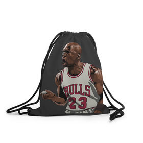 Рюкзак-мешок 3D с принтом Michael Jordan в городе Новоалтайск, 100% полиэстер | плотность ткани — 200 г/м2, размер — 35 х 45 см; лямки — толстые шнурки, застежка на шнуровке, без карманов и подкладки | chicago bulls | michael jeffrey jordan | nba. | баскетбол | баскетболист | вашингтон уизардс | майкл джордан | нба | чикаго | чикаго буллз