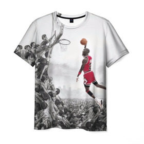 Мужская футболка 3D с принтом Michael Jordan в городе Новоалтайск, 100% полиэфир | прямой крой, круглый вырез горловины, длина до линии бедер | chicago bulls | michael jeffrey jordan | nba. | баскетбол | баскетболист | вашингтон уизардс | майкл джордан | нба | чикаго | чикаго буллз
