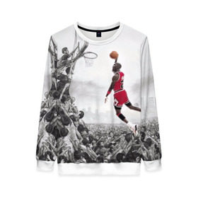 Женский свитшот 3D с принтом Michael Jordan в городе Новоалтайск, 100% полиэстер с мягким внутренним слоем | круглый вырез горловины, мягкая резинка на манжетах и поясе, свободная посадка по фигуре | chicago bulls | michael jeffrey jordan | nba. | баскетбол | баскетболист | вашингтон уизардс | майкл джордан | нба | чикаго | чикаго буллз