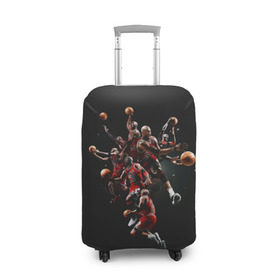 Чехол для чемодана 3D с принтом Michael Jordan в городе Новоалтайск, 86% полиэфир, 14% спандекс | двустороннее нанесение принта, прорези для ручек и колес | chicago bulls | michael jeffrey jordan | nba. | баскетбол | баскетболист | вашингтон уизардс | майкл джордан | нба | чикаго | чикаго буллз