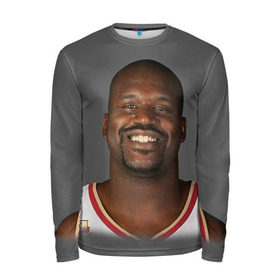 Мужской лонгслив 3D с принтом Shaquille O`Neal в городе Новоалтайск, 100% полиэстер | длинные рукава, круглый вырез горловины, полуприлегающий силуэт | shaquille oneal | баскетболист | нба | шакил онил
