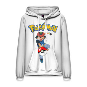 Мужская толстовка 3D с принтом Pokemon / Ash Ketchum в городе Новоалтайск, 100% полиэстер | двухслойный капюшон со шнурком для регулировки, мягкие манжеты на рукавах и по низу толстовки, спереди карман-кенгуру с мягким внутренним слоем. | go | pokemon | го | игра | мультфильм | покемон | эш кетчум