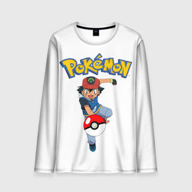 Мужской лонгслив 3D с принтом Pokemon / Ash Ketchum в городе Новоалтайск, 100% полиэстер | длинные рукава, круглый вырез горловины, полуприлегающий силуэт | go | pokemon | го | игра | мультфильм | покемон | эш кетчум