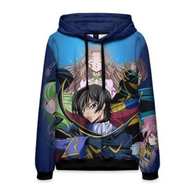 Мужская толстовка 3D с принтом Code Geass 1 в городе Новоалтайск, 100% полиэстер | двухслойный капюшон со шнурком для регулировки, мягкие манжеты на рукавах и по низу толстовки, спереди карман-кенгуру с мягким внутренним слоем. | anime | аниме | анимешник | анимешникам | восставший лелуш | код гиас | код гиасс | код гиасс: восставший лелуш