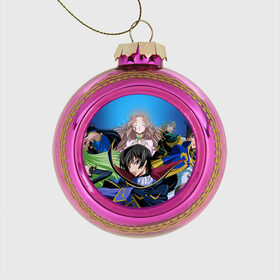 Стеклянный ёлочный шар с принтом Code Geass 1 в городе Новоалтайск, Стекло | Диаметр: 80 мм | anime | аниме | анимешник | анимешникам | восставший лелуш | код гиас | код гиасс | код гиасс: восставший лелуш