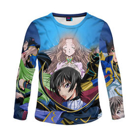 Женский лонгслив 3D с принтом Code Geass 1 в городе Новоалтайск, 100% полиэстер | длинные рукава, круглый вырез горловины, полуприлегающий силуэт | anime | аниме | анимешник | анимешникам | восставший лелуш | код гиас | код гиасс | код гиасс: восставший лелуш