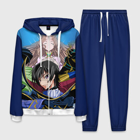 Мужской костюм 3D с принтом Code Geass 1 в городе Новоалтайск, 100% полиэстер | Манжеты и пояс оформлены тканевой резинкой, двухслойный капюшон со шнурком для регулировки, карманы спереди | anime | аниме | анимешник | анимешникам | восставший лелуш | код гиас | код гиасс | код гиасс: восставший лелуш