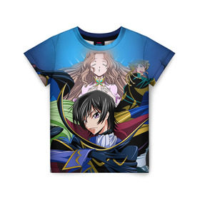 Детская футболка 3D с принтом Code Geass 1 в городе Новоалтайск, 100% гипоаллергенный полиэфир | прямой крой, круглый вырез горловины, длина до линии бедер, чуть спущенное плечо, ткань немного тянется | anime | аниме | анимешник | анимешникам | восставший лелуш | код гиас | код гиасс | код гиасс: восставший лелуш