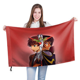 Флаг 3D с принтом Code Geass 2 в городе Новоалтайск, 100% полиэстер | плотность ткани — 95 г/м2, размер — 67 х 109 см. Принт наносится с одной стороны | anime | аниме | анимешник | анимешникам | восставший лелуш | код гиас | код гиасс | код гиасс: восставший лелуш
