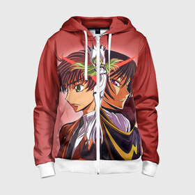 Детская толстовка 3D на молнии с принтом Code Geass 2 в городе Новоалтайск, 100% полиэстер |  манжеты и пояс оформлены широкой мягкой резинкой, двухслойный капюшон со шнурком для регулировки, спереди карманы и застежка-молния
 | anime | аниме | анимешник | анимешникам | восставший лелуш | код гиас | код гиасс | код гиасс: восставший лелуш