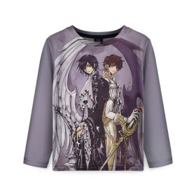 Детский лонгслив 3D с принтом Code Geass 3 в городе Новоалтайск, 100% полиэстер | длинные рукава, круглый вырез горловины, полуприлегающий силуэт
 | anime | аниме | анимешник | анимешникам | восставший лелуш | код гиас | код гиасс | код гиасс: восставший лелуш