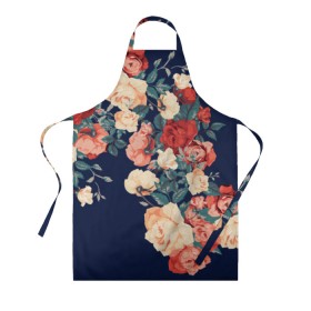 Фартук 3D с принтом Fashion flowers в городе Новоалтайск, 100% полиэстер | общий размер — 65 х 85 см, ширина нагрудника — 26 см, горловина — 53 см, длина завязок — 54 см, общий обхват в поясе — 173 см. Принт на завязках и на горловине наносится с двух сторон, на основной части фартука — только с внешней стороны | fashion | flower | мода | фэшн | цветы