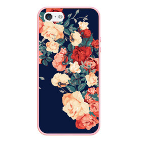 Чехол для iPhone 5/5S матовый с принтом Fashion flowers в городе Новоалтайск, Силикон | Область печати: задняя сторона чехла, без боковых панелей | fashion | flower | мода | фэшн | цветы