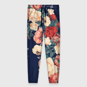 Женские брюки 3D с принтом Fashion flowers в городе Новоалтайск, полиэстер 100% | прямой крой, два кармана без застежек по бокам, с мягкой трикотажной резинкой на поясе и по низу штанин. В поясе для дополнительного комфорта — широкие завязки | fashion | flower | мода | фэшн | цветы