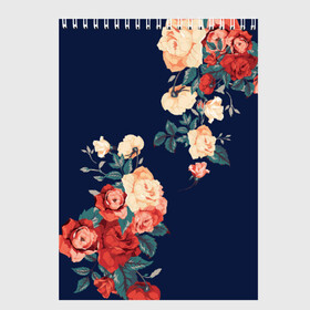 Скетчбук с принтом Fashion flowers в городе Новоалтайск, 100% бумага
 | 48 листов, плотность листов — 100 г/м2, плотность картонной обложки — 250 г/м2. Листы скреплены сверху удобной пружинной спиралью | fashion | flower | мода | фэшн | цветы