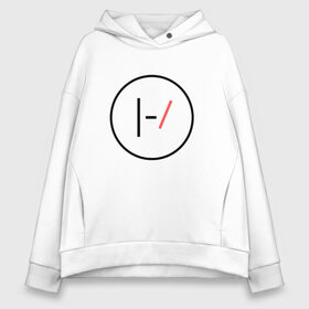 Женское худи Oversize хлопок с принтом TOP в городе Новоалтайск, френч-терри — 70% хлопок, 30% полиэстер. Мягкий теплый начес внутри —100% хлопок | боковые карманы, эластичные манжеты и нижняя кромка, капюшон на магнитной кнопке | top | twenty one pilots