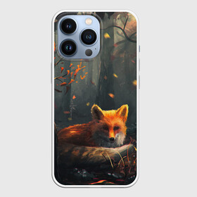 Чехол для iPhone 13 Pro с принтом Лиса в городе Новоалтайск,  |  | Тематика изображения на принте: autum | forest | fox | лес | лиса | осень