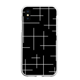 Чехол для iPhone XS Max матовый с принтом Geometric (2) в городе Новоалтайск, Силикон | Область печати: задняя сторона чехла, без боковых панелей | geometric | белый | геометрик | линии | текстура | чёрный