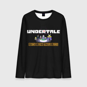 Мужской лонгслив 3D с принтом Undertale 4 в городе Новоалтайск, 100% полиэстер | длинные рукава, круглый вырез горловины, полуприлегающий силуэт | альфис | андайн | андертейл | асгор | дримурр | меттатон | папирус | подземелье | санс | ториэль | флауи | фриск