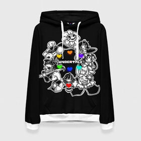 Женская толстовка 3D с принтом Undertale 2 в городе Новоалтайск, 100% полиэстер  | двухслойный капюшон со шнурком для регулировки, мягкие манжеты на рукавах и по низу толстовки, спереди карман-кенгуру с мягким внутренним слоем. | альфис | андайн | андертейл | асгор | дримурр | меттатон | папирус | подземелье | санс | ториэль | флауи | фриск