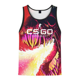 Мужская майка 3D с принтом cs:go - Hyper Beast style (Скоростной зверь) в городе Новоалтайск, 100% полиэстер | круглая горловина, приталенный силуэт, длина до линии бедра. Пройма и горловина окантованы тонкой бейкой | Тематика изображения на принте: beast | cs | csgo | hyper | го | зверь | кс | скоростной