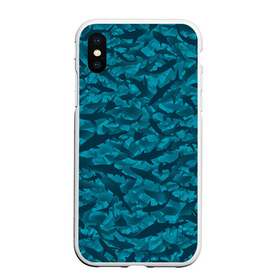 Чехол для iPhone XS Max матовый с принтом Акулы в городе Новоалтайск, Силикон | Область печати: задняя сторона чехла, без боковых панелей | Тематика изображения на принте: камуфляж | море | океан | рыба | рыбак | рыбалка