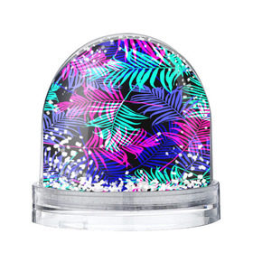 Снежный шар с принтом Hawaii ? в городе Новоалтайск, Пластик | Изображение внутри шара печатается на глянцевой фотобумаге с двух сторон | листья | паттерн | разноцветный | тропики | яркий