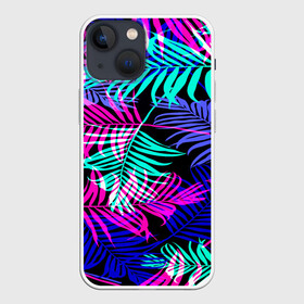Чехол для iPhone 13 mini с принтом Hawaii в городе Новоалтайск,  |  | листья | паттерн | разноцветный | тропики | яркий