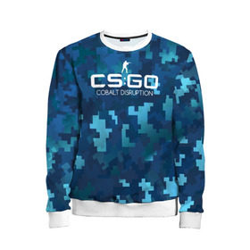Детский свитшот 3D с принтом cs:go - Cobalt Disruption (Ржавый кобальт) в городе Новоалтайск, 100% полиэстер | свободная посадка, прямой крой, мягкая тканевая резинка на рукавах и понизу свитшота | Тематика изображения на принте: cobalt | cs | csgo | desert | disruption | eagle | го | кобальт | кс | ржавый