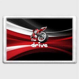 Магнит 45*70 с принтом The drive в городе Новоалтайск, Пластик | Размер: 78*52 мм; Размер печати: 70*45 | гонка | драйв | мото | мотогонки | мотоспорт | мотоцикл | скорость