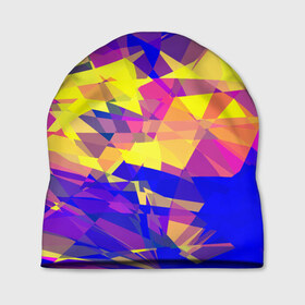 Шапка 3D с принтом Abstract Color в городе Новоалтайск, 100% полиэстер | универсальный размер, печать по всей поверхности изделия | геометрия | полигон | треугольники | яркий