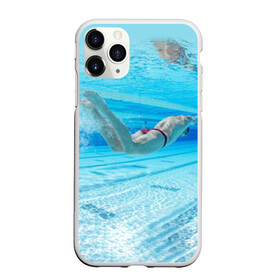 Чехол для iPhone 11 Pro матовый с принтом swimmer в городе Новоалтайск, Силикон |  | пловец