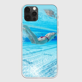 Чехол для iPhone 12 Pro Max с принтом swimmer в городе Новоалтайск, Силикон |  | пловец