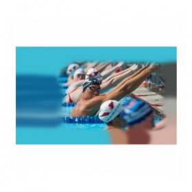 Бумага для упаковки 3D с принтом Swimming в городе Новоалтайск, пластик и полированная сталь | круглая форма, металлическое крепление в виде кольца | Тематика изображения на принте: пловцы