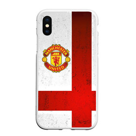Чехол для iPhone XS Max матовый с принтом Manchester United FC в городе Новоалтайск, Силикон | Область печати: задняя сторона чехла, без боковых панелей | Тематика изображения на принте: англия | клуб | манчестер | фк | футбол | футбольный | юнайтед