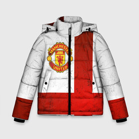 Зимняя куртка для мальчиков 3D с принтом Manchester United FC в городе Новоалтайск, ткань верха — 100% полиэстер; подклад — 100% полиэстер, утеплитель — 100% полиэстер | длина ниже бедра, удлиненная спинка, воротник стойка и отстегивающийся капюшон. Есть боковые карманы с листочкой на кнопках, утяжки по низу изделия и внутренний карман на молнии. 

Предусмотрены светоотражающий принт на спинке, радужный светоотражающий элемент на пуллере молнии и на резинке для утяжки | англия | клуб | манчестер | фк | футбол | футбольный | юнайтед