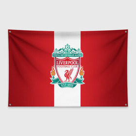 Флаг-баннер Liverpool FC: в городе Новоалтайск, 100% полиэстер | размер 67 х 109 см, плотность ткани — 95 г/м2; по краям флага есть четыре люверса для крепления | англия | клуб | ливерпуль | фк | футбол | футбольный