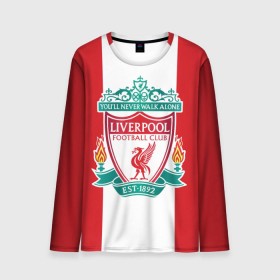 Мужской лонгслив 3D с принтом Liverpool FC в городе Новоалтайск, 100% полиэстер | длинные рукава, круглый вырез горловины, полуприлегающий силуэт | англия | клуб | ливерпуль | фк | футбол | футбольный