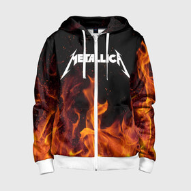 Детская толстовка 3D на молнии с принтом Metallica fire в городе Новоалтайск, 100% полиэстер |  манжеты и пояс оформлены широкой мягкой резинкой, двухслойный капюшон со шнурком для регулировки, спереди карманы и застежка-молния
 | металлика